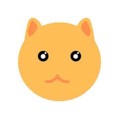 Simple cat face design illustration