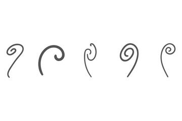 Obraz premium Decorative swirl line design set