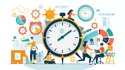 Time management concept. Organizing efficient busines