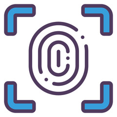 fingerprint scanning icon