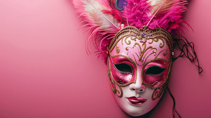 Beautiful carnival mask for Mardi Gras celebration 