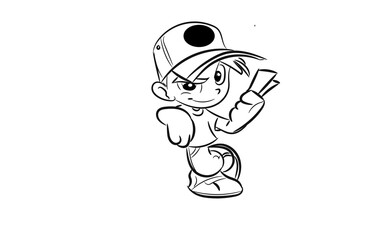 Vector art cartoon character