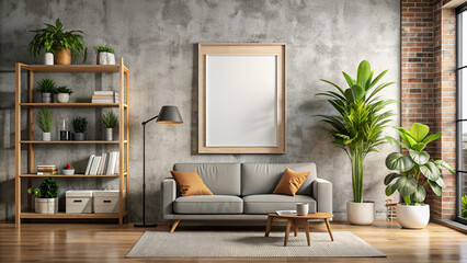 Trendy Frame Mockup Presenting an ISO A Paper Size, Featuring Modern Design, Versatile Display, and Stylish Decor
