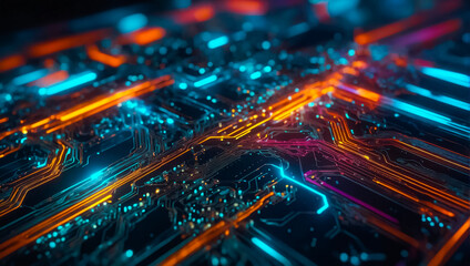 Fototapeta premium Abstract technology background system