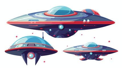 UFO spaceship flying saucer. Cosmic spacecraft of uni