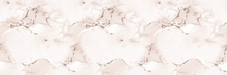 White Marble Pattern. Beige Water Color