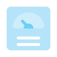 Weight scale vector design, weight machine icon in editable style