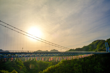 竜神大吊橋と鯉のぼり
