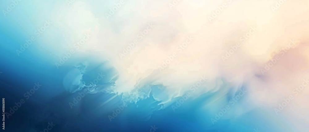 Poster abstract image of smooth blue gradient movement with a soft white gradient creating a sense of motio