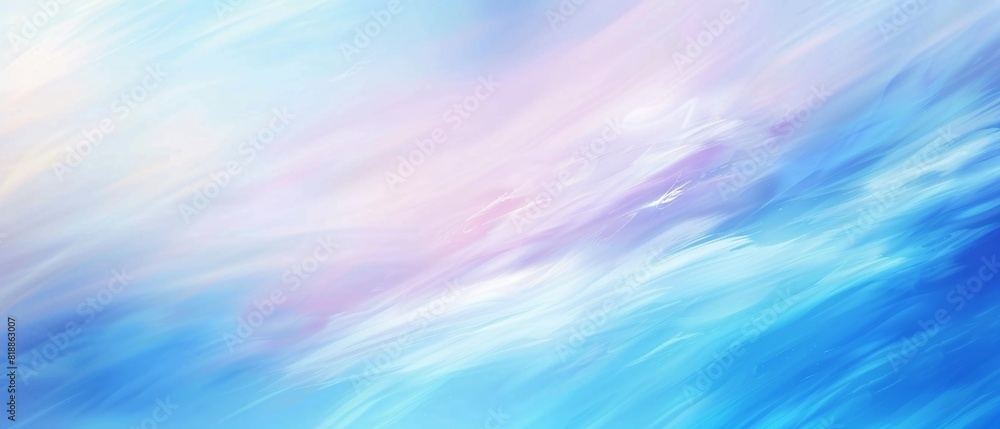 Poster abstract image of smooth blue gradient movement with a soft white gradient creating a sense of motio