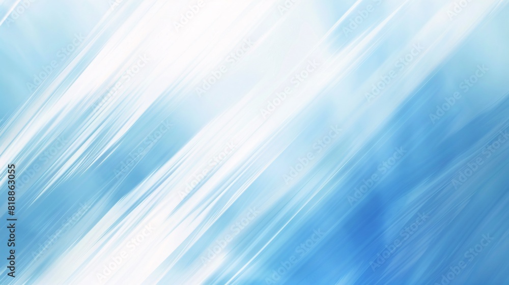 Poster abstract image of smooth blue gradient movement with a soft white gradient creating a sense of motio