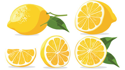 Whole lemon. Exotic tropical citrus with yellow skin.