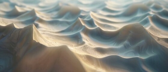 Desert Tide: Soft dunes rise and fall like ocean swells, creating a timeless ebb and flow across the desert expanse.