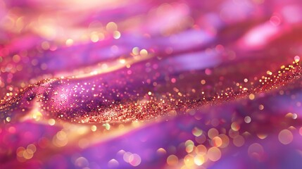 Enchanted Twilight: Magenta hues blending with gold sparkles, moving to calming rhythms.