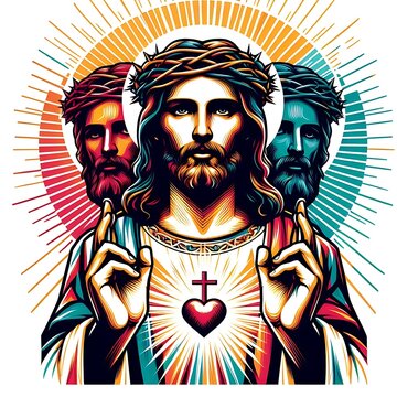 Jesus christy people with arms crossed image lively used for printing lively realistic.