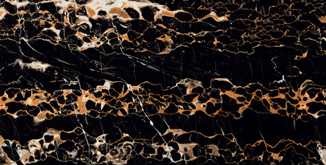 black Portoro marble wallpaper, floor and wall tile. black travertino marble texture.