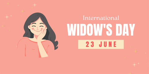 Abstract International Widow’s Day logo design, Widow’s Day or widows day with love vector logo design
