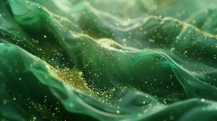 Light green transparent rolling calimg waves.