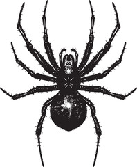 spider silhouette vector