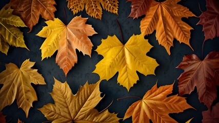 autumn leaves on the ground Generative Ai