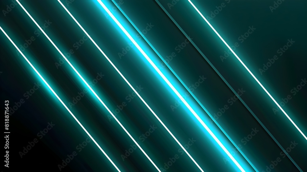 Poster glowing neon lines in captivating abstract geometric pattern