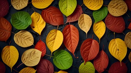 autumn leaves background Generative Ai