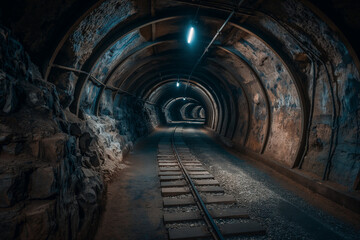 underground city without people ultra realistic