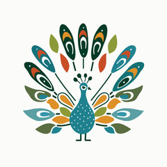 Peacock in cartoon, doodle style. Image for t-shirt, web, mobile apps and ui. Isolated 2d vector illustration in logo, icon, sketch style, Eps 10. AI Generative