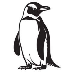 Penguin in cartoon, doodle style. Image for t-shirt, web, mobile apps and ui. Isolated 2d vector illustration in logo, icon, sketch style, Eps 10. AI Generative