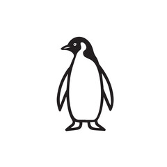Obraz premium Penguin in cartoon, doodle style. Image for t-shirt, web, mobile apps and ui. Isolated 2d vector illustration in logo, icon, sketch style, Eps 10. AI Generative