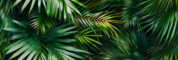 Palm leaves background