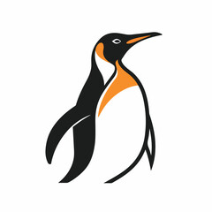 Fototapeta premium Penguin in cartoon, doodle style. Image for t-shirt, web, mobile apps and ui. Isolated 2d vector illustration in logo, icon, sketch style, Eps 10. AI Generative