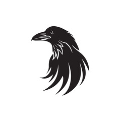 Obraz premium Raven in cartoon, doodle style. Image for t-shirt, web, mobile apps and ui. Isolated 2d vector illustration in logo, icon, sketch style, Eps 10. AI Generative