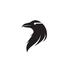 Fototapeta premium Raven in cartoon, doodle style. Image for t-shirt, web, mobile apps and ui. Isolated 2d vector illustration in logo, icon, sketch style, Eps 10. AI Generative