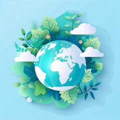 Naklejka premium World Environment Day. let's save nature