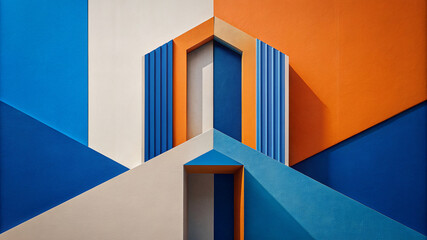 Obraz premium blue and yellow windows