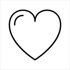 Collection of Love Heart Symbol Icon . Love Illustration with Solid and Outline Vector Heart.