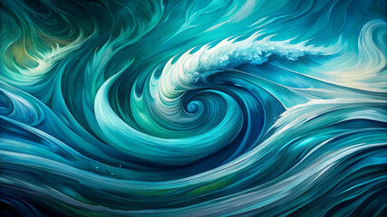 Fototapeta premium abstract blue background with waves