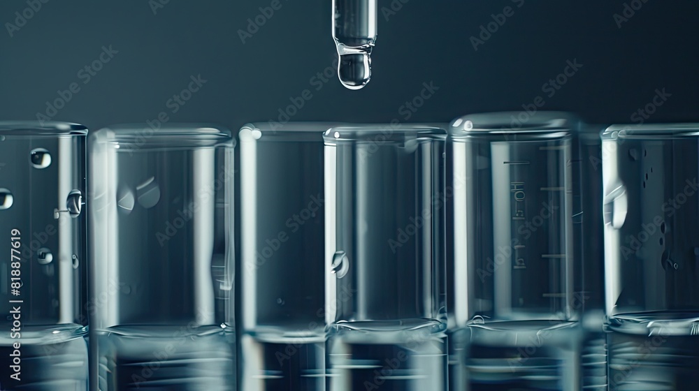 Poster spectrum of science: a fascinating array of test tubes filled with vibrant liquids