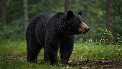 Fototapeta premium The Olympic Journey of a Black Bear