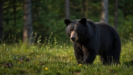 Fototapeta premium The Black Bear's Olympic Dream