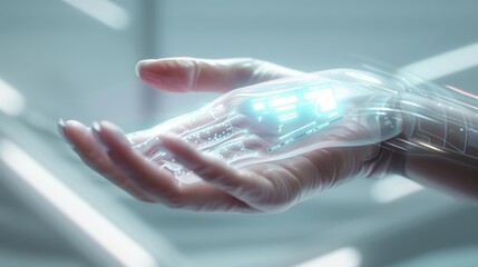 Advanced Skincare Technology - High Tech Skin Hydration Scanner with Digital Readouts for Futuristic Wellness Design