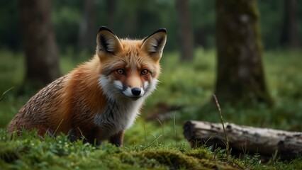 Foxes' Captivating Portrait in Autumn