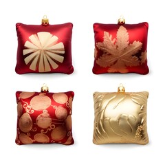 set of gold and red boxes