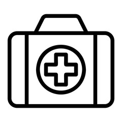 Fototapeta premium first aid kit ilustration icon