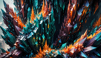 Abstract background With crystalline structure Theme