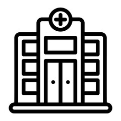 Fototapeta premium hospital ilustration icon