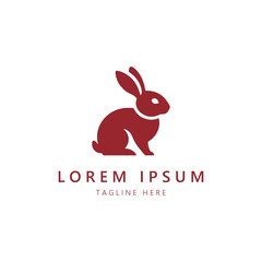 Fototapeta premium Cute and Creative Rabbit Logo Design with Playful Features