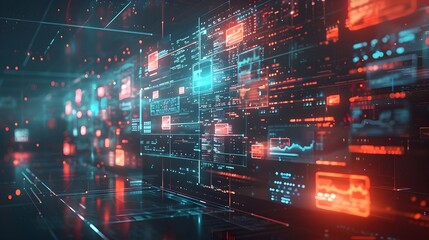 Futuristic Transparent Digital Communication Screen Showcasing Technology Networking and Business Concepts description This image depicts a