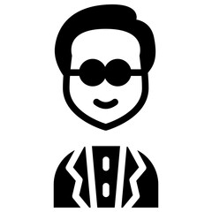 businessman solid icon